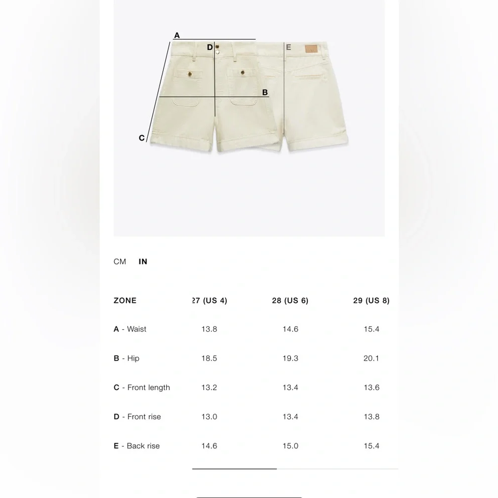 ZARA TRF RIPPED HIGH RISE DENIM SHORTS - Picture 10 of 10